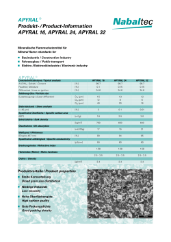 APYRAL &reg; Produkt-/Product-Information APYRAL 16, APYRAL 24