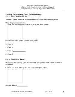 Fraction Performance Task: School Garden