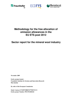 Sector report mineral wool