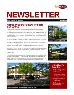 NEWSLETTER - Hobbs Properties