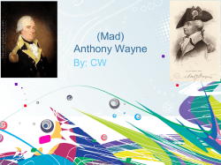 (Mad) Anthony Wayne - Mr. Stadt`s US History Classes