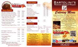 Catering Menu