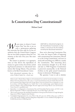 Is Constitution Day Constitutional?