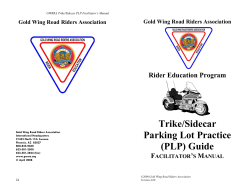 Trike/Sidecar Parking Lot Practice (PLP) Guide
