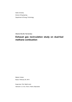 Exhaust gas recirculation study on dual
