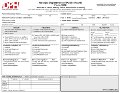 Georgia Department of Public Health Form 3300