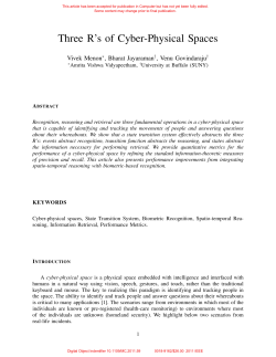 Three R`s of Cyber-Physical Spaces