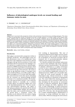 Influence of physiological androgen levels on wound healing and