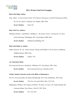 MLA Literature Cited Examples