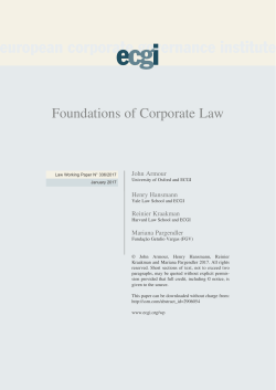 Foundations of Corporate Law