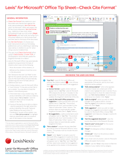 Check Cite Format Tip Sheet