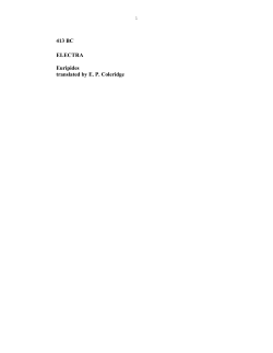 413 BC ELECTRA Euripides translated by EP