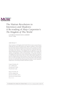 The Haitian Revolution in Interstices and Shadows