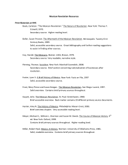 Mexican Revolution Resources Print Materials at HHS Beals