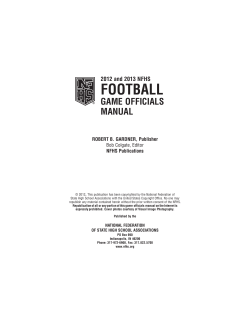 2012 NFHS Game Officials Manual - Burlington Football Officials