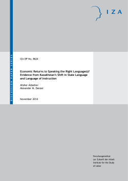 Economic Returns to Speaking the Right Language(s)? Evidence