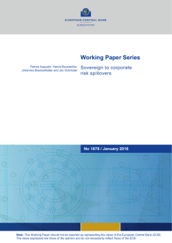 Sovereign to corporate risk spillovers - ECB