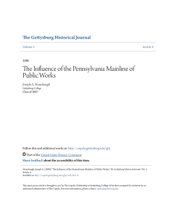 The Influence of the Pennsylvania Mainline of Public Works