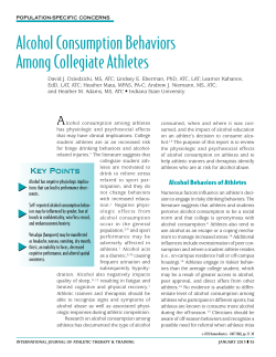 Alcohol Consumption Behaviors Among Collegiate