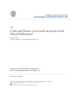 Codes and Virtues: Can Good Lawyers be Good Ethical Deliberators?