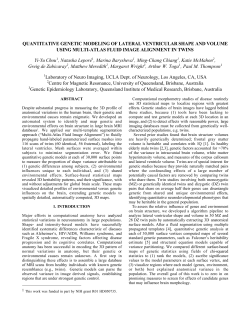 QUANTITATIVE GENETIC MODELING OF LATERAL