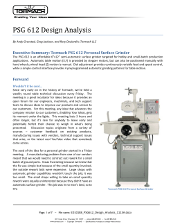 PSG 612 Design Analysis