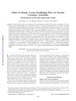 Effect of Steady Versus Oscillating Flow on Porcine Coronary
