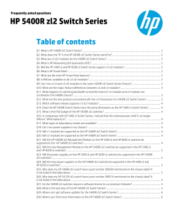 HP 5400R zl2 Switch Series frequently asked questions