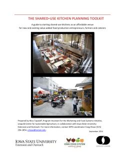 Shared-use kitchen planning toolkit