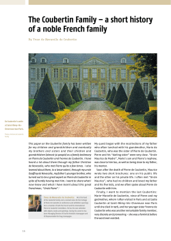 The Coubertin Family &ndash; a short history of a noble French family