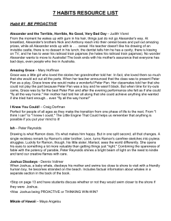 7 Habits Resource List