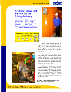 Medium Voltage Soft Starters for the Mining Industry