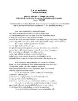 A Great Awakening (The New Jim Crow)