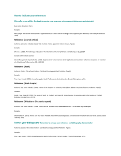 How to indicate your references