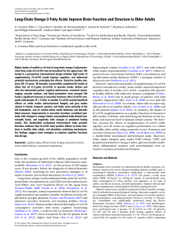 Long-Chain Omega-3 Fatty Acids Improve Brain
