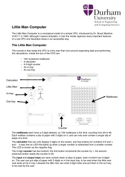 Little Man Computer notes