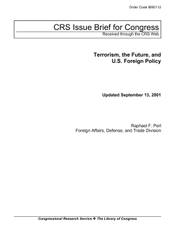 Terrorism, the Future, and US Foreign Policy
