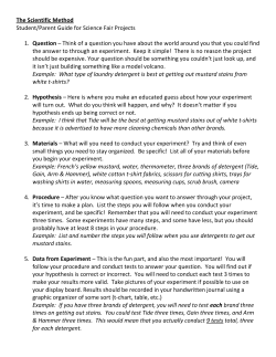 The Scientific Method Student/Parent Guide for