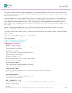 Texas Biology - Apex Learning