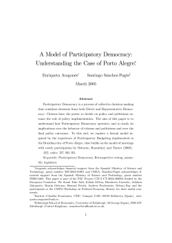 A Model of Participatory Democracy