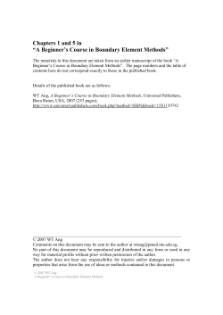 A Beginner`s Course in Boundary Element Methods