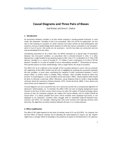 Causal Diagrams and Three Pairs of Biases