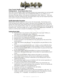 Training Room Reservation Form