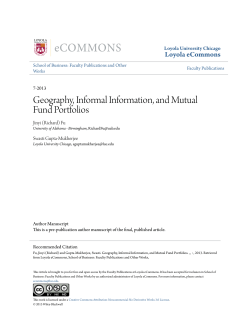 Geography, Informal Information, and Mutual Fund Portfolios