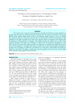 The Influence of Environmental Factors to The Abundance of Scales