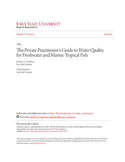 The Private Practitioner`s Guide to Water Quality for Freshwater and