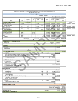 SAMPLE NIH R01 Internal Budget Year 1 Lead PI 9 25.0