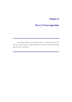 Chapter 8 The C 4.5*stat algorithm