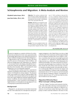 Schizophrenia and Migration: A Meta