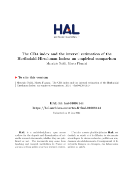 The CR4 index and the interval estimation of the - Hal-SHS